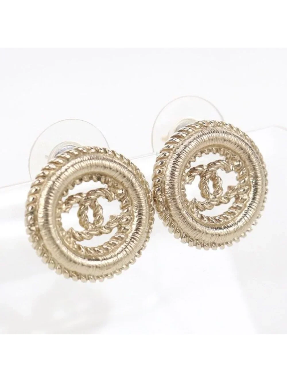 Chanel CC Logo Earrings Metal